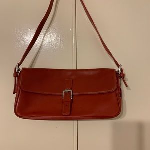 Coach vintage red leather shoulder bag